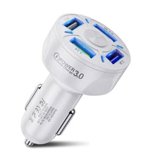 Carregar imagem no visualizador da galeria, Adaptador USB Turbo Veicular - Car Charger eletronicos 071 AmploTech Branco