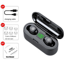 Carregar imagem no visualizador da galeria, Fone Bluetooth Stereo - Bluetooth Earpods eletronicos 063 AmploTech Black F9-1