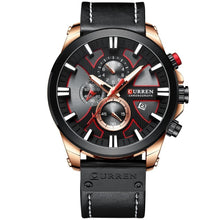 Carregar imagem no visualizador da galeria, Relógio Couro Curren Masculino - Casual Style Watch relógio 044 AmploTech Preto/Rosê