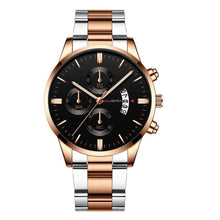 Carregar imagem no visualizador da galeria, Relógio Masculino Cuena Estilo Inox - Luxury Watch relógio 019 AmploTech Prata com Dourado e Preto