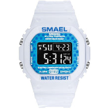 Carregar imagem no visualizador da galeria, Relógio SMAEL Clássico 1801 - Classic Watich relógio 025 AmploTech Branco Detalhe azul