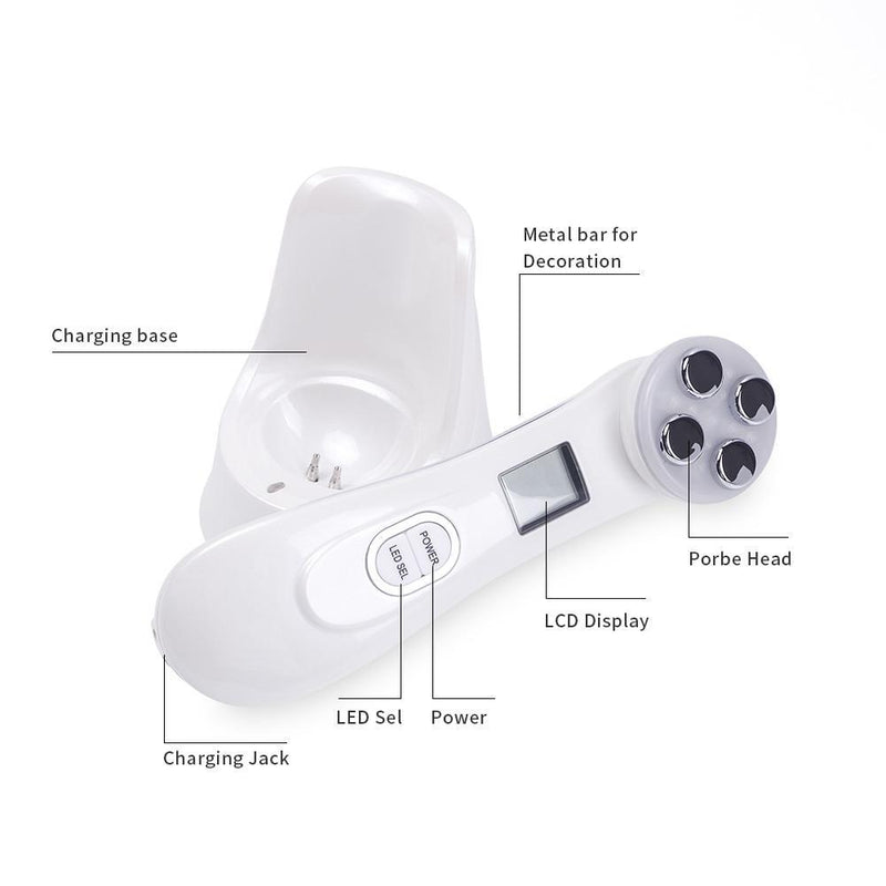 Led Phototherapy and Radiofrequency Facial Treatment Device - 5 in 1