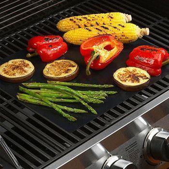 2 Piece Non-Stick Barbecue Grill Mats - No more messy grills!