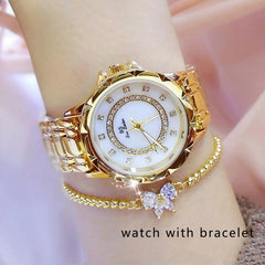 Diamond Luxury Women's Watch 2021 + Bracelet - Luxury Pack