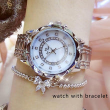 Carregar imagem no visualizador da galeria, Relógio Diamond Luxury Feminino 2021 + Bracelete - Luxury Pack relógio 022 AmploTech Prata 
