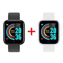 Carregar imagem no visualizador da galeria, Relógio inteligente POWERWATCH Fitness À Prova D 'Água COMPRA 1 LEVA 2 relógio 009 AmploTech PRETO E BRANCO 
