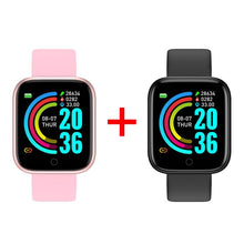 Carregar imagem no visualizador da galeria, Relógio inteligente POWERWATCH Fitness À Prova D 'Água COMPRA 1 LEVA 2 relógio 009 AmploTech ROSA E PRETO 
