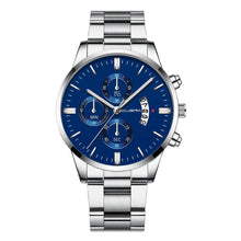 Carregar imagem no visualizador da galeria, Relógio Masculino Cuena Estilo Inox - Luxury Watch relógio 019 AmploTech Prata com Azul 
