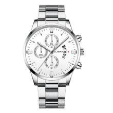 Carregar imagem no visualizador da galeria, Relógio Masculino Cuena Estilo Inox - Luxury Watch relógio 019 AmploTech Prata com Branco 
