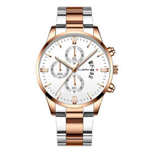 Carregar imagem no visualizador da galeria, Relógio Masculino Cuena Estilo Inox - Luxury Watch relógio 019 AmploTech Prata com Dourado 
