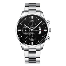 Carregar imagem no visualizador da galeria, Relógio Masculino Cuena Estilo Inox - Luxury Watch relógio 019 AmploTech Prata com Preto 
