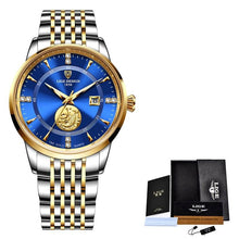 Carregar imagem no visualizador da galeria, Relógio Masculino Goldfish Lige - Luxury Watch relógio 035 AmploTech Dourado/ Azul 
