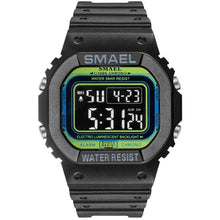 Carregar imagem no visualizador da galeria, Relógio SMAEL Clássico 1801 - Classic Watich relógio 025 AmploTech Preto e Verde 
